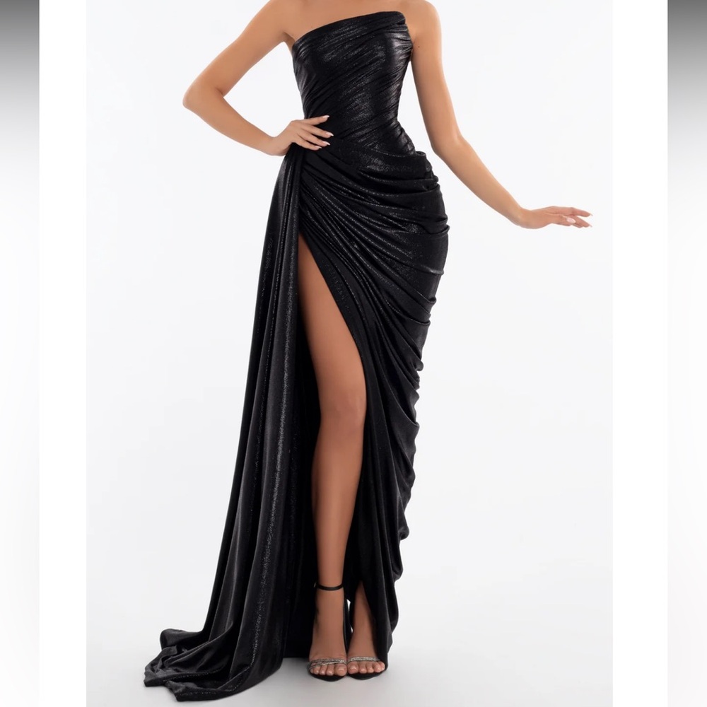 Albina Dyla Black Metallic Dress